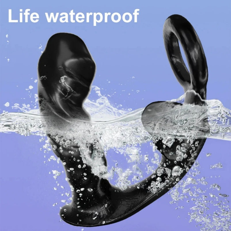 Anel peniano vibratório 2 em 1 e estimulador de próstata - Melhore sua ereção e descubra o ponto G masculino