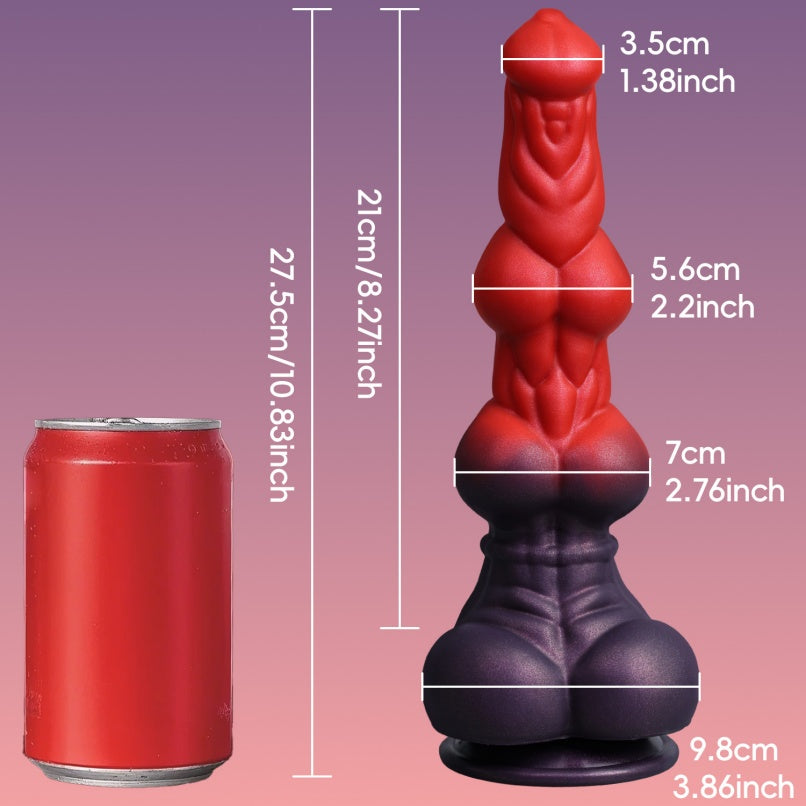 Dildo de Nudo Canino de Fantasía en Silicona – Juguete de Expansión y Orgasmo Vaginal para Mujeres