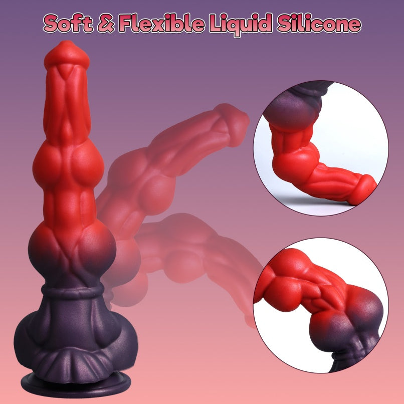 Dildo de Nudo Canino de Fantasía en Silicona – Juguete de Expansión y Orgasmo Vaginal para Mujeres