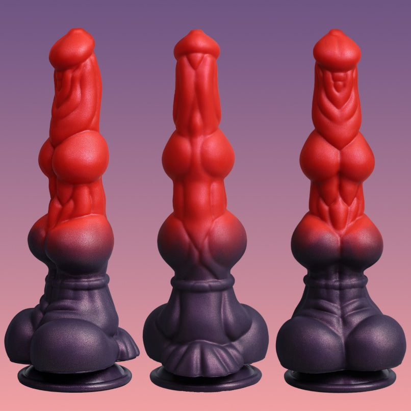 Dildo de Nudo Canino de Fantasía en Silicona – Juguete de Expansión y Orgasmo Vaginal para Mujeres