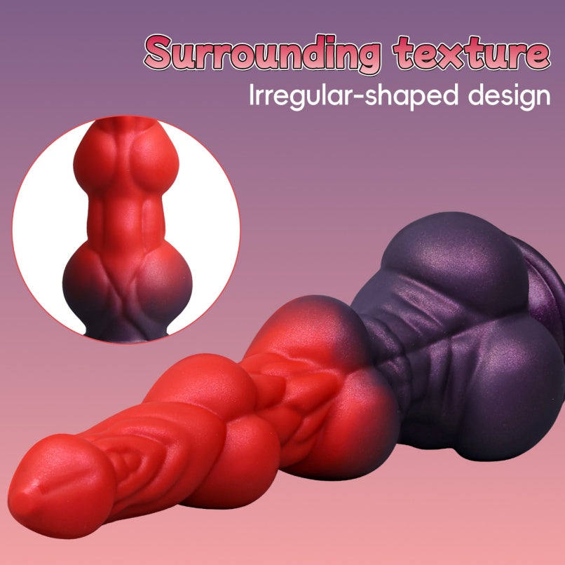 Dildo de Nudo Canino de Fantasía en Silicona – Juguete de Expansión y Orgasmo Vaginal para Mujeres