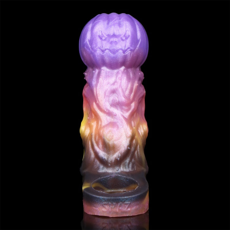 Funda para pene con glande de calabaza – Juguete de silicona de 5 pulgadas para extender el pene masculino