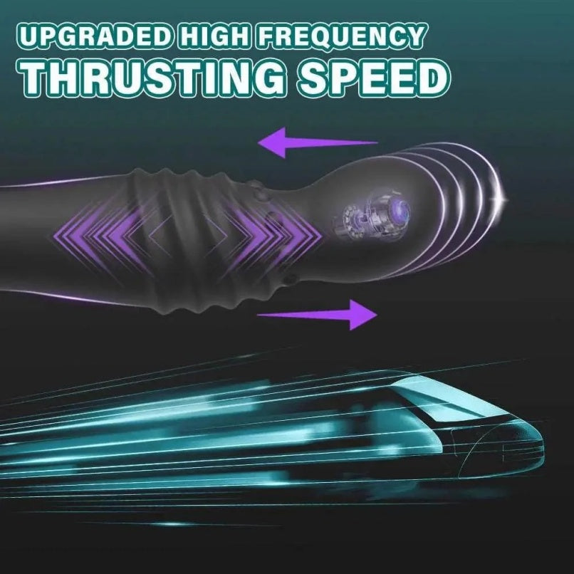 Anel vibratório masculino com estimulador de próstata telescópico - Brinquedo 2 em 1 para um orgasmo prostático intenso