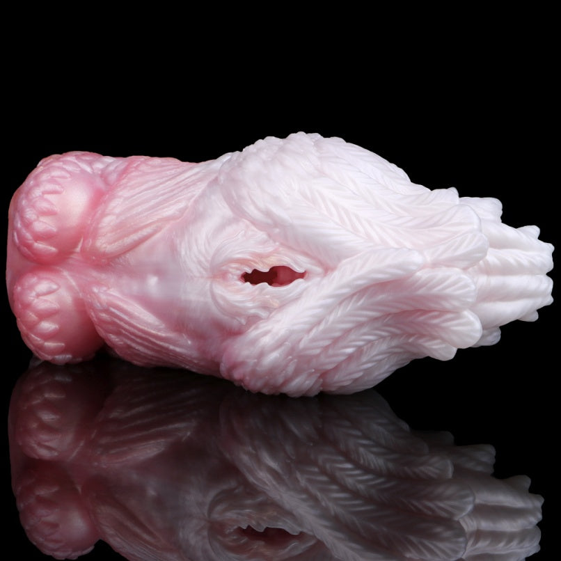 Muñeca Sexual de Silicona Rosa con Diseño de Ángel - Estimulador de Mano para Masaje de Pene