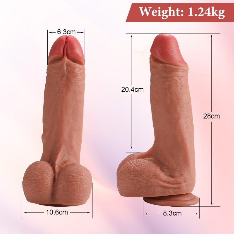 Dildo Realista de Silicona con Ventosa y Testículos – Vaginal Para Orgasmo Femenino Con Inserción