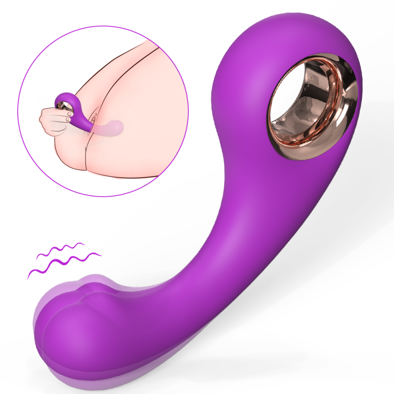 Punto G Vibrador Magic Wand Portátil - Estimulador de Orgasmo Femenino con Inserción de Silicona