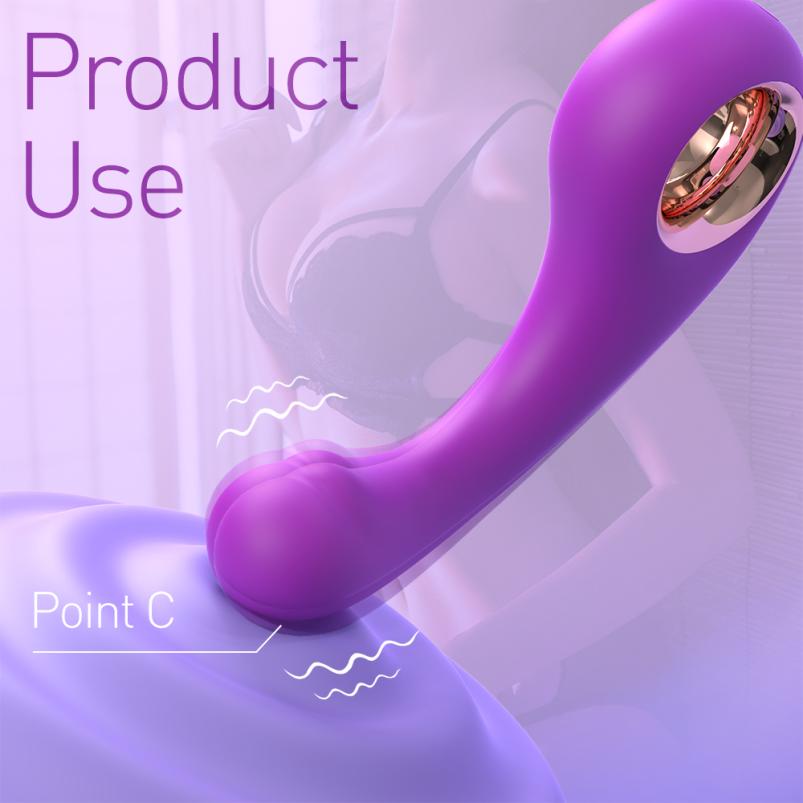 Punto G Vibrador Magic Wand Portátil - Estimulador de Orgasmo Femenino con Inserción de Silicona