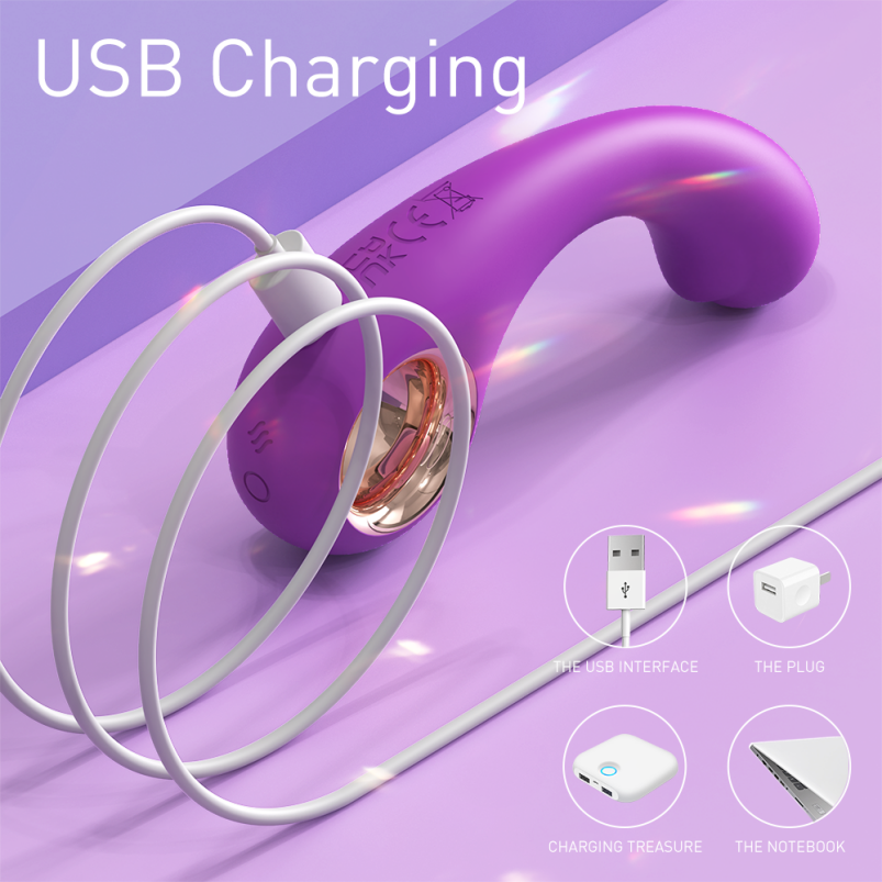 Punto G Vibrador Magic Wand Portátil - Estimulador de Orgasmo Femenino con Inserción de Silicona