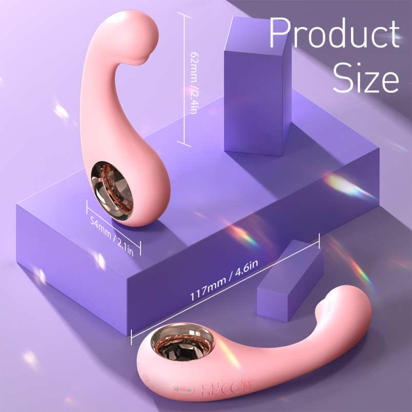 Punto G Vibrador Magic Wand Portátil - Estimulador de Orgasmo Femenino con Inserción de Silicona