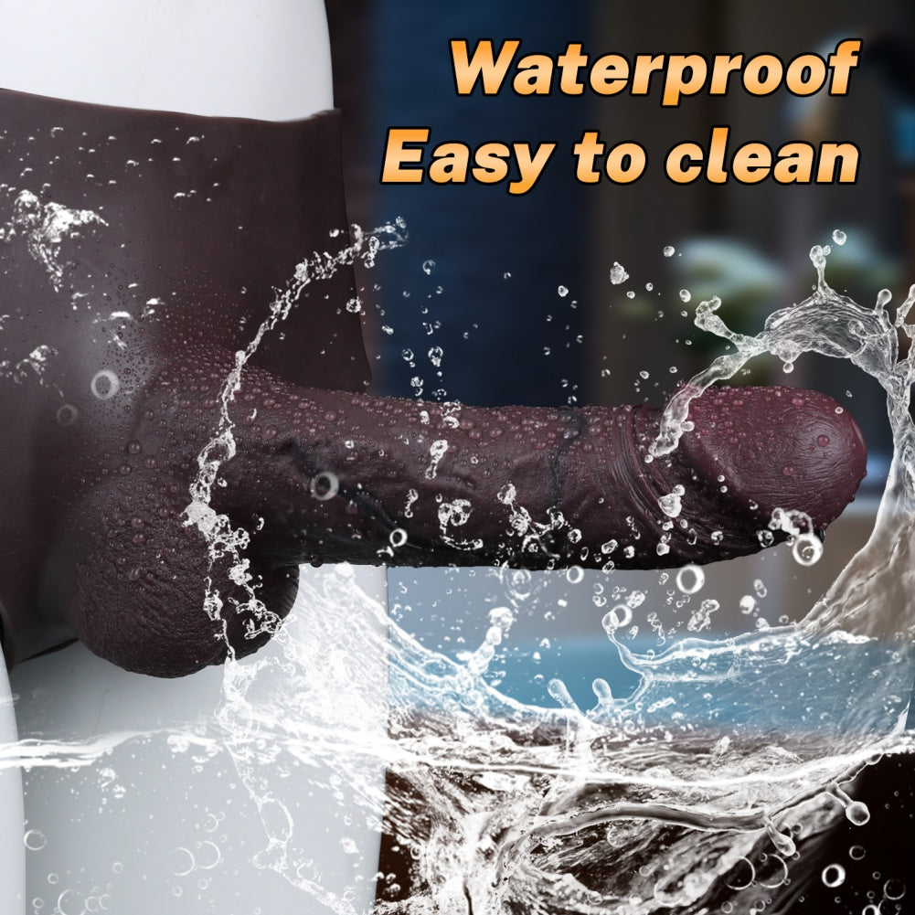 Funda de Pene de Silicona Negra - Accesorio para Aumento de Tamaño y Grosor del Pene Masculino