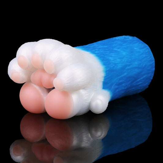Muñeca Sexual Fantasía Azul y Blanca de Silicona – Masturbador Masculino con Forma de Palma Animal y Textura