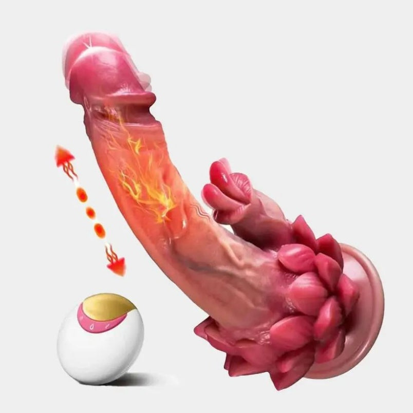 Vibrador Fantasía de Monstruo con Estimulador de Succión - Juguete Sexual de Silicona para el Clímax Femenino