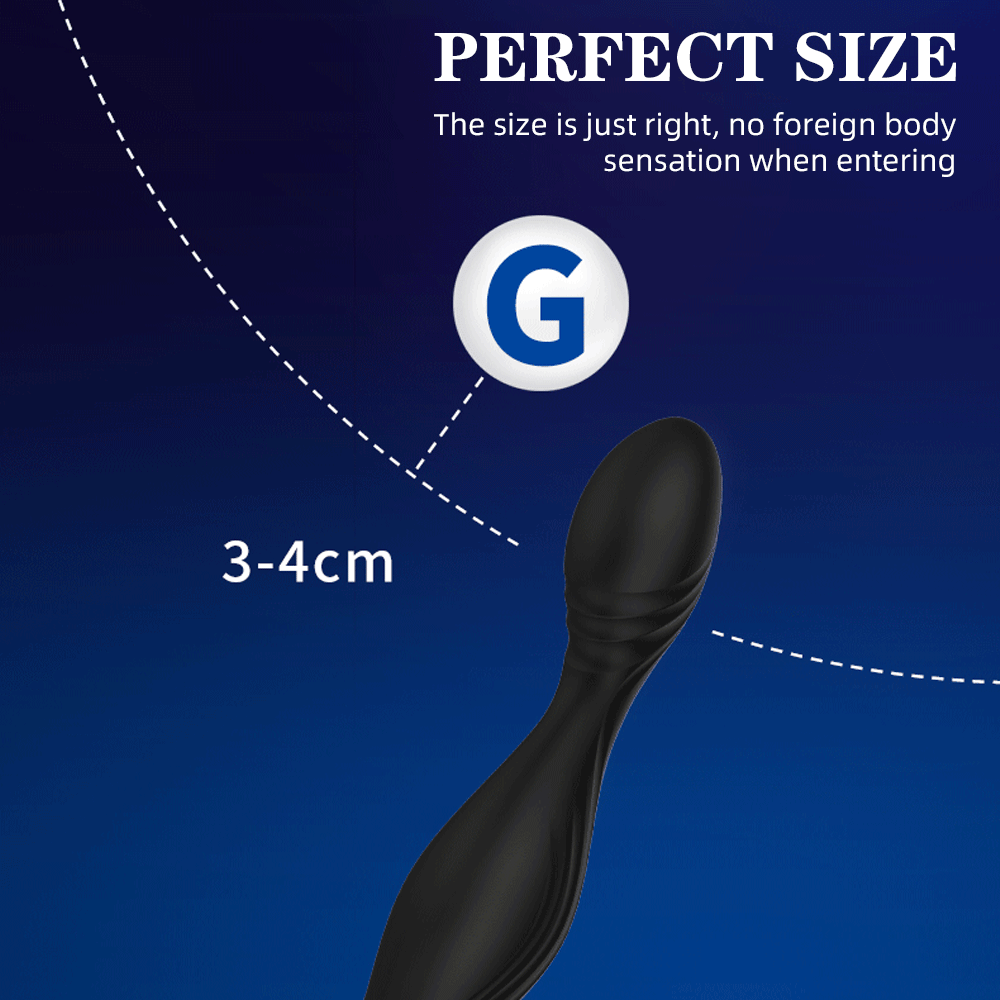 Massageador de próstata portátil aquecido - Plug anal de silicone medicinal para estimulação do ponto G masculino