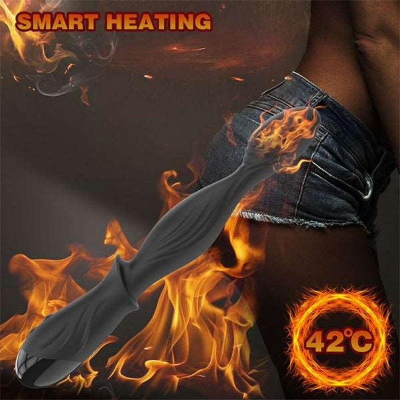 Massageador de próstata portátil aquecido - Plug anal de silicone medicinal para estimulação do ponto G masculino