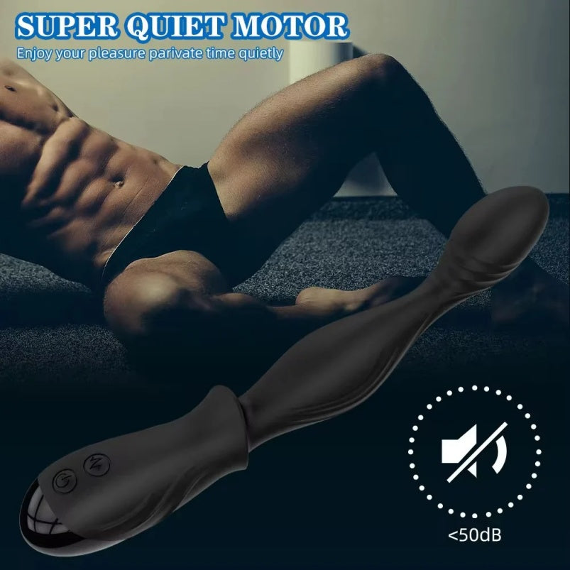 Massageador de próstata portátil aquecido - Plug anal de silicone medicinal para estimulação do ponto G masculino