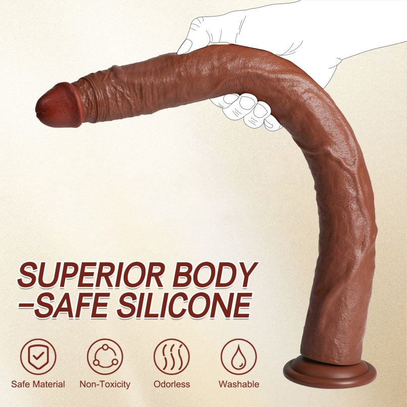 Dildo Fantasía Ultra Largo de Silicona Realista para Análisis - Pene de 52 cm Herramienta de Exploración Vaginal
