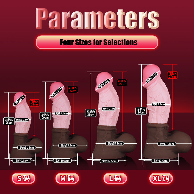 Super Realistic XXL Dildo with Testicles – Large Dildo with Suction Cup and Core for Stable Thrusts