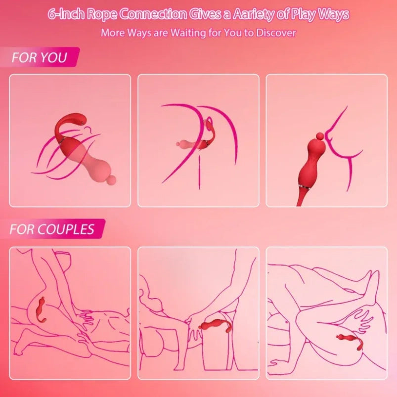 Vibrador Vaginal de Fantasía Tipo "Knot" con Rotación 360° - Estimulador Punto G con Control por App