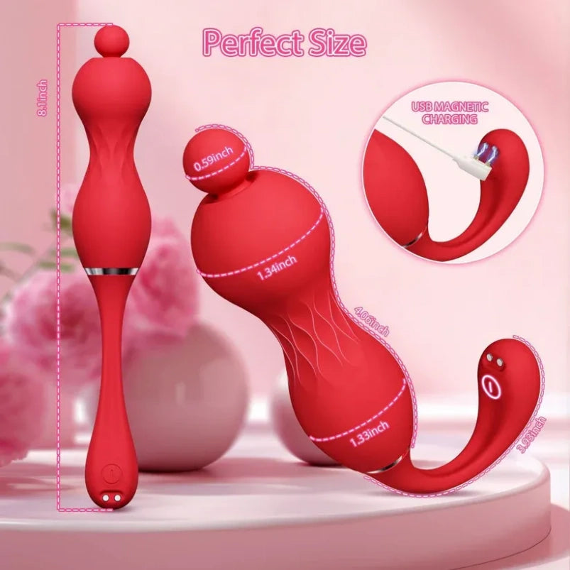 Vibrador Vaginal de Fantasía Tipo "Knot" con Rotación 360° - Estimulador Punto G con Control por App