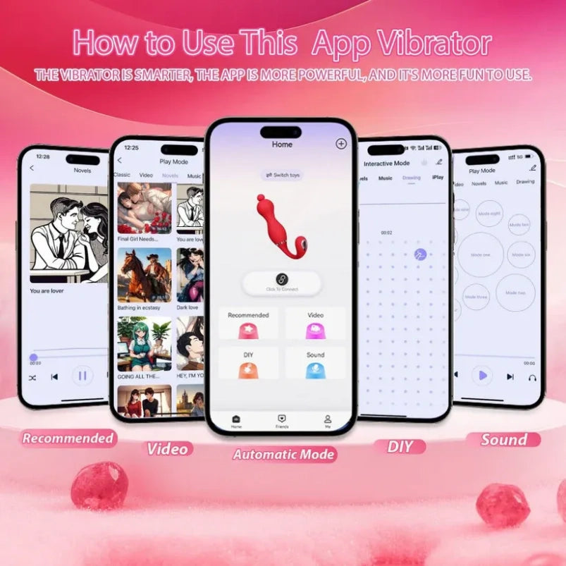 Vibrador Vaginal de Fantasía Tipo "Knot" con Rotación 360° - Estimulador Punto G con Control por App