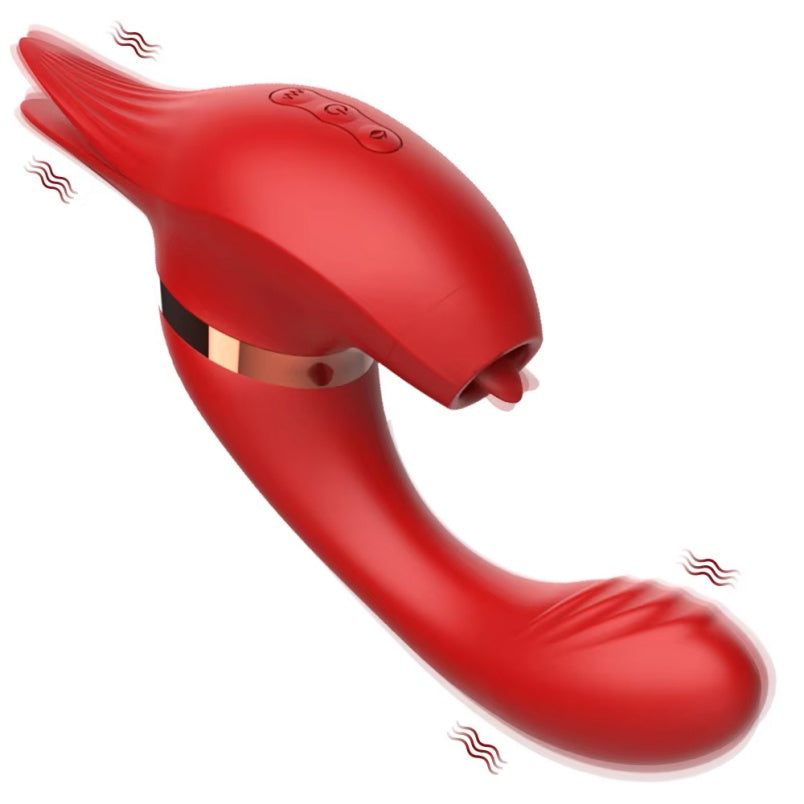 Vibrador de silicone com sucção clitoriana e estimulação do ponto G – Brinquedo 2 em 1 para orgasmo feminino completo