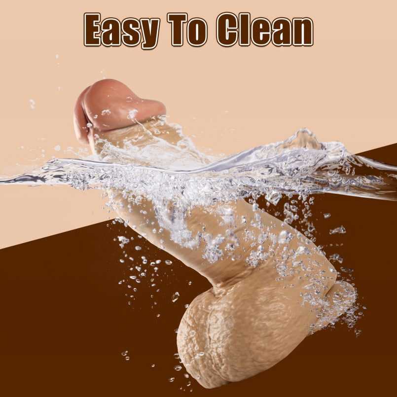 Dildo Gigante de Silicona Amarilla con Ventosa - Pene de 32 cm para Estimulación Vaginal Extrema