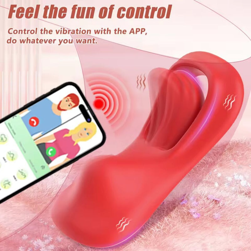 Vibrador de língua de silicone e estimulador clitoriano e vaginal - Duplo prazer e controle total
