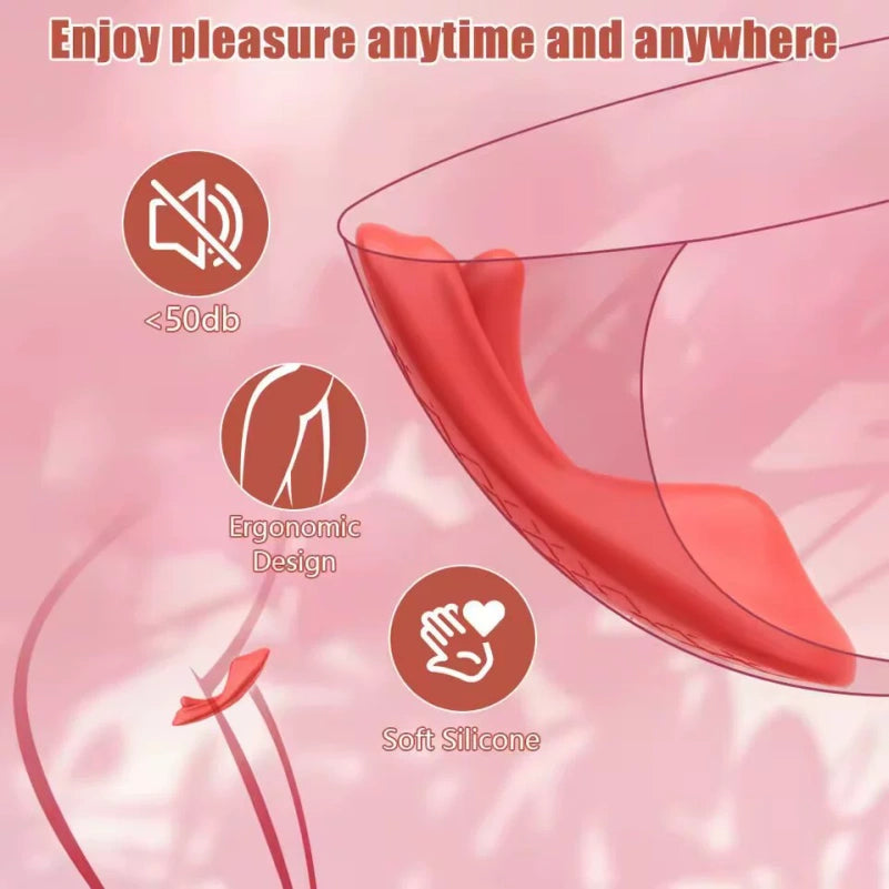 Vibrador de língua de silicone e estimulador clitoriano e vaginal - Duplo prazer e controle total