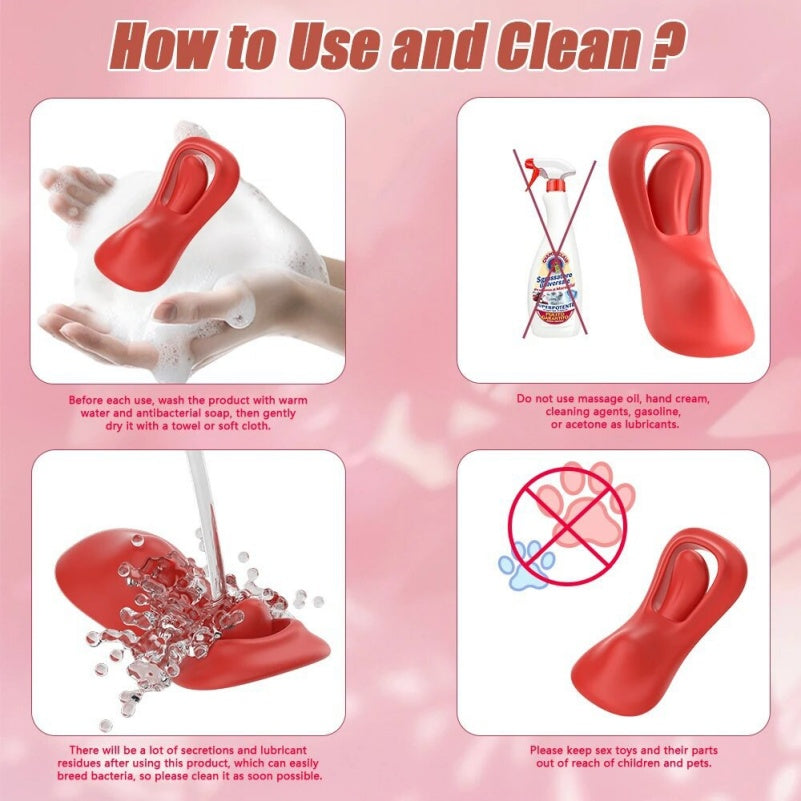 Vibrador de língua de silicone e estimulador clitoriano e vaginal - Duplo prazer e controle total