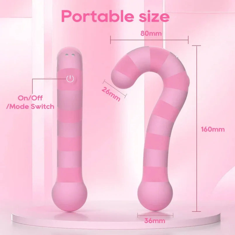 Vibrador de Silicona Curvo para Punto G - Masaje Vaginal y Estimulador de Clítoris con Control por App