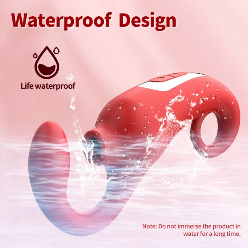 Vibrador 2 em 1 com sucção clitoriana e estimulação do ponto G - Revolução do Orgasmo Feminino Duplo