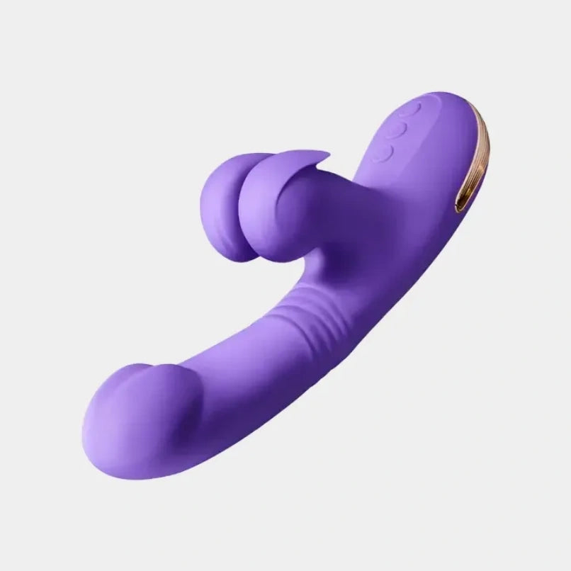 Vibrador com estimulação do ponto G e clipe para estimulação clitoriana – Varinha mágica de dupla ação para orgasmo feminino