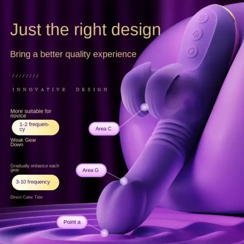 Vibrador com estimulação do ponto G e clipe para estimulação clitoriana – Varinha mágica de dupla ação para orgasmo feminino