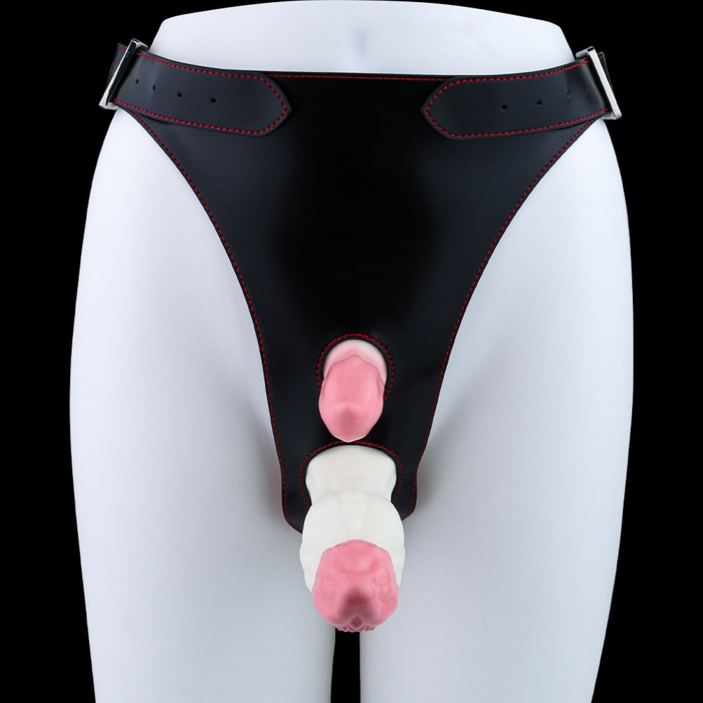 Lesbianas con Arnés Silicona Fantasía Tentacle Dildo: Estímulo Vaginal y Vibración Multifuncional para el Placer Total