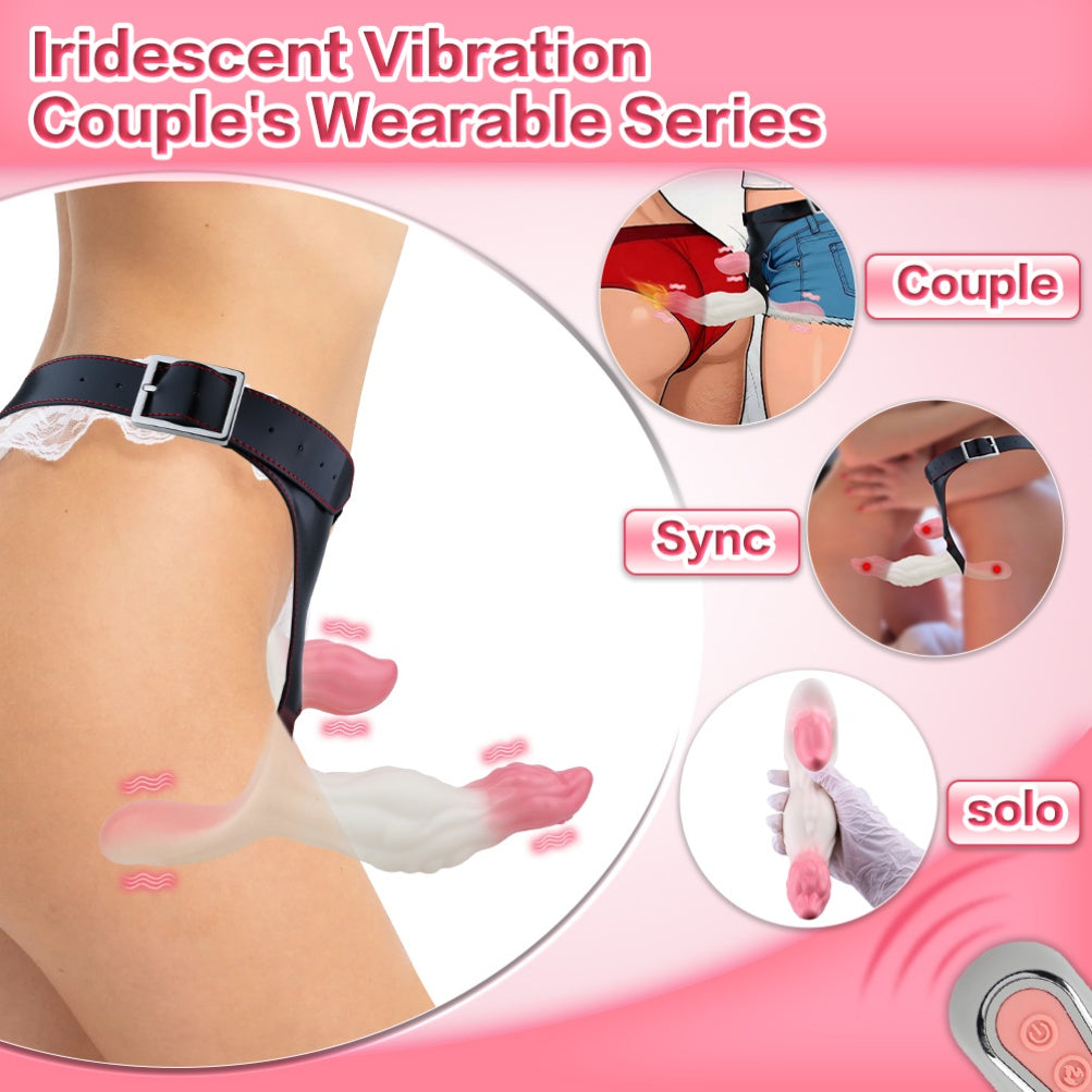 Lesbianas con Arnés Silicona Fantasía Tentacle Dildo: Estímulo Vaginal y Vibración Multifuncional para el Placer Total