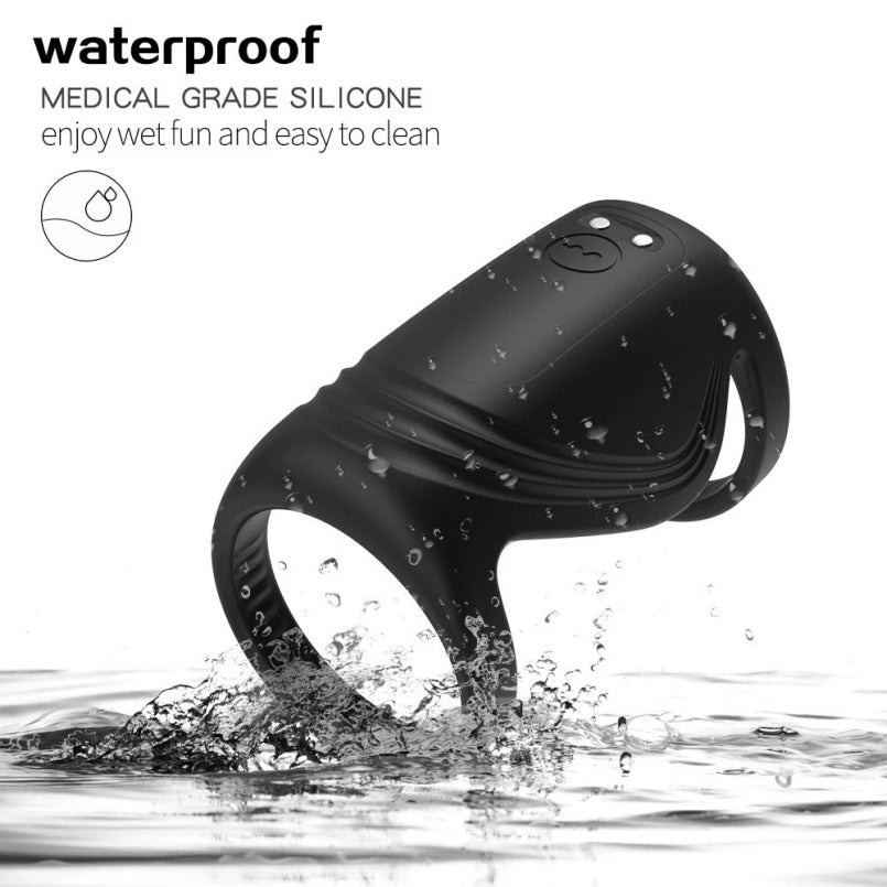 Anel Peniano Vibratório com Controle por Aplicativo – Anel de Dupla Retardo para Ereções Mais Fortes e Duradouras