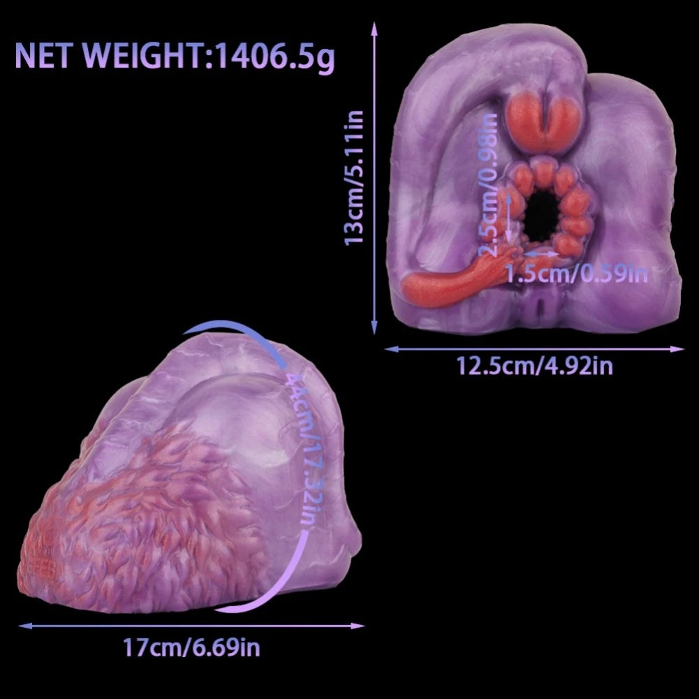 Fantasy Sex Dolls with Purple Silicone Buttocks - Dual Channel Design for Male Sex Toys