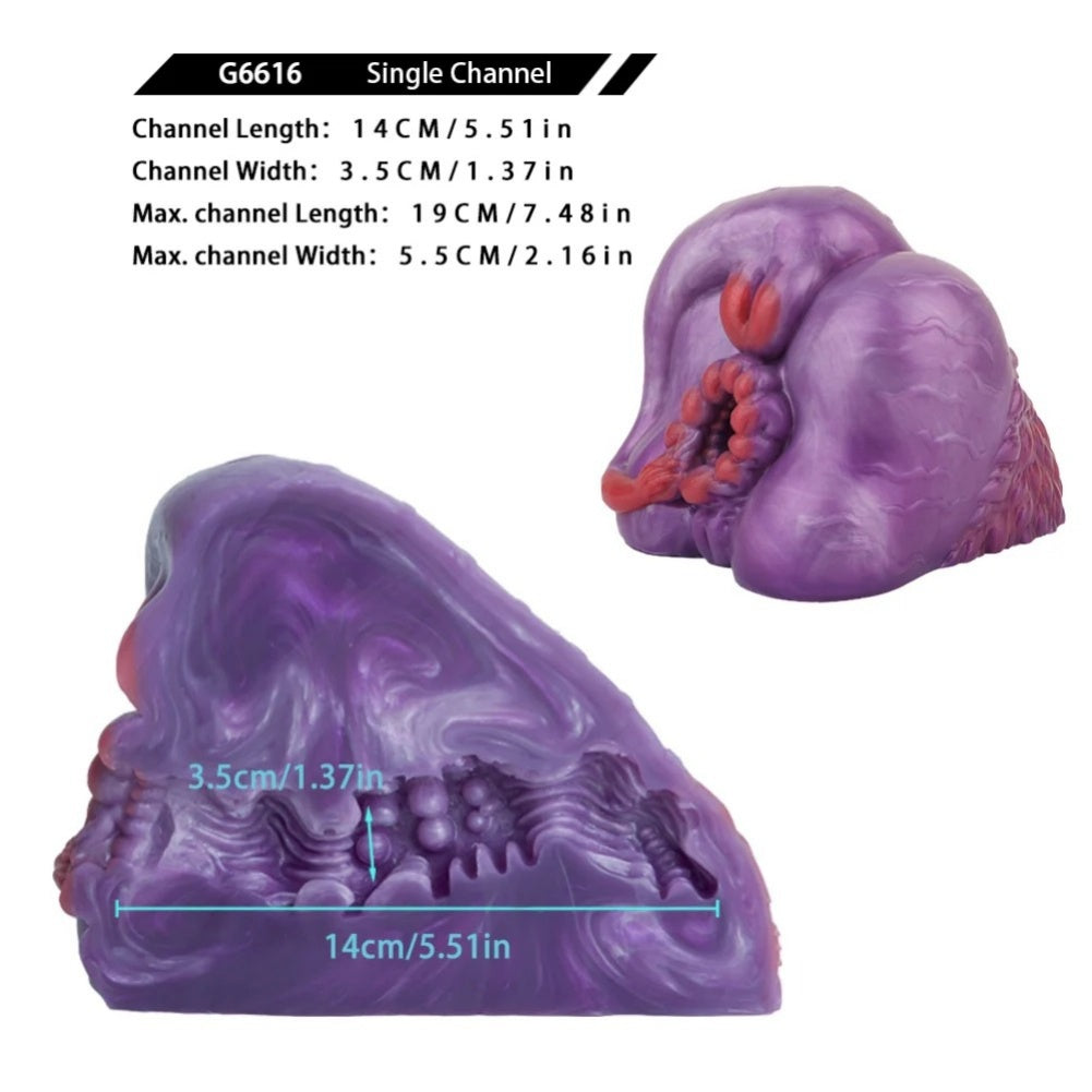 Fantasy Sex Dolls with Purple Silicone Buttocks - Dual Channel Design for Male Sex Toys