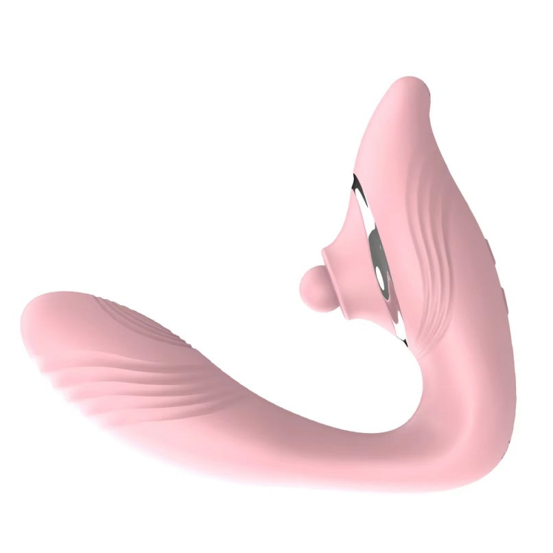 Vibrador de silicone para ponto G e estimulador clitoriano – brinquedo 2 em 1 para orgasmo feminino