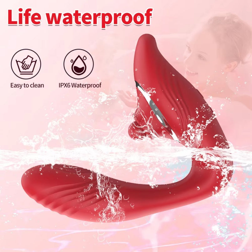 Vibrador de silicone para ponto G e estimulador clitoriano – brinquedo 2 em 1 para orgasmo feminino