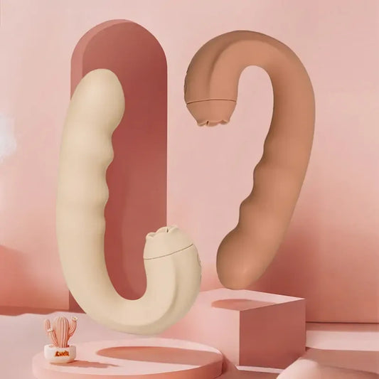 Vibrador Punto G 3 en 1 con Succionador de Clítoris "Beso Oral" – Estimulador Giratorio para el Orgasmo Femenino