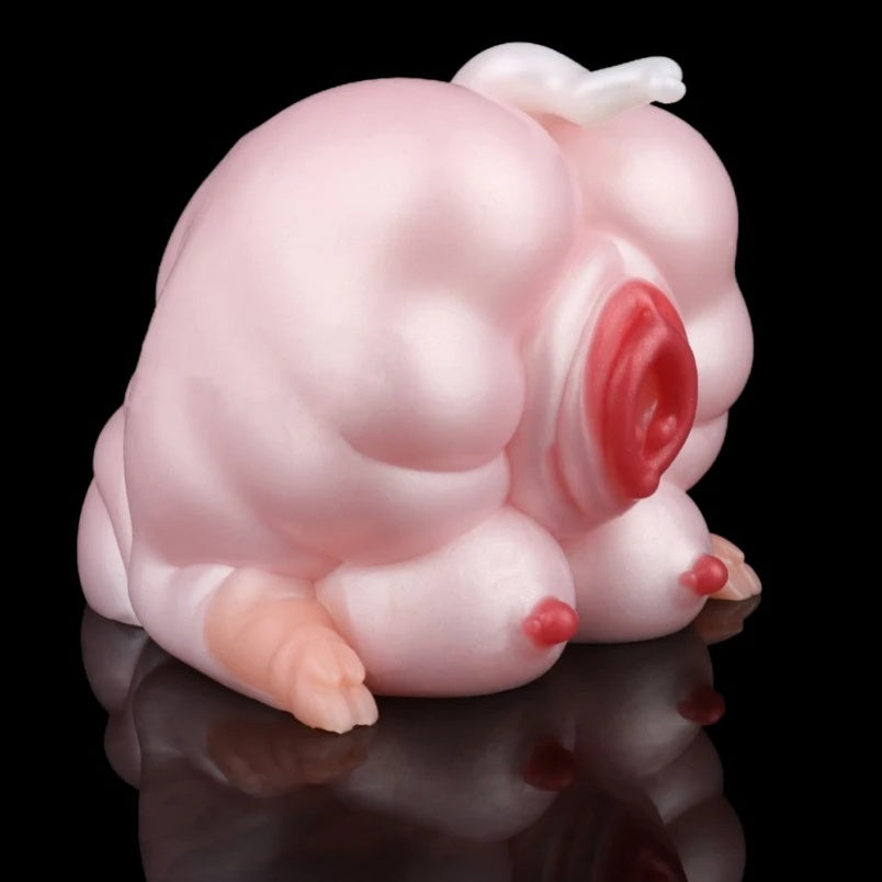 Torso de Boneca Sexual Fantasia "Porquinha Rosa" - Massageador Peniano de Silicone Médico - Brinquedo Sexual para Homens