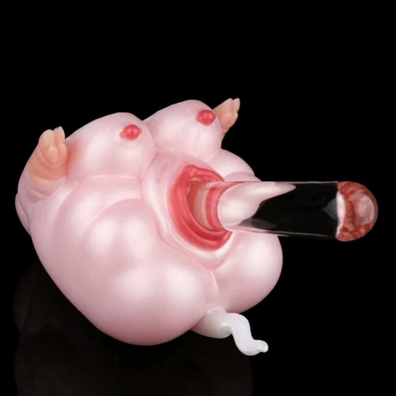 Torso de Boneca Sexual Fantasia "Porquinha Rosa" - Massageador Peniano de Silicone Médico - Brinquedo Sexual para Homens