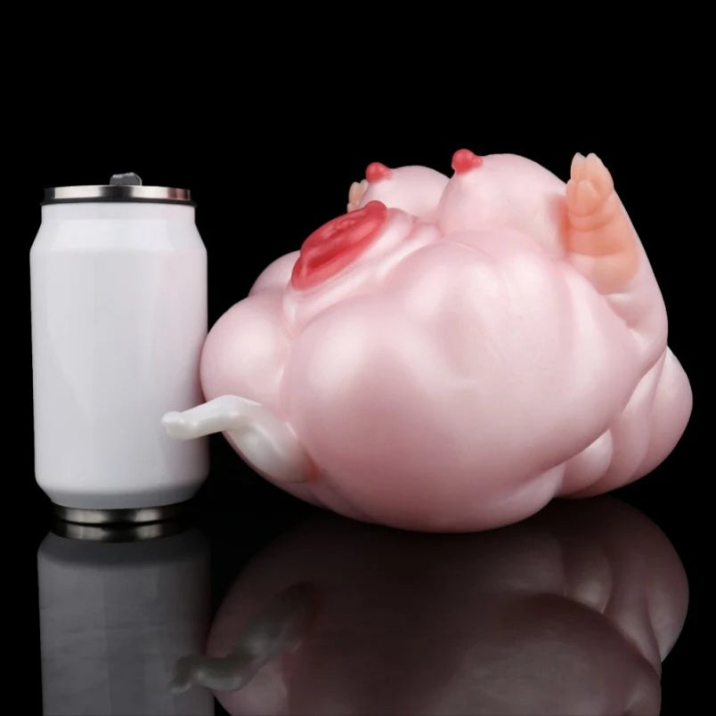 Torso de Boneca Sexual Fantasia "Porquinha Rosa" - Massageador Peniano de Silicone Médico - Brinquedo Sexual para Homens