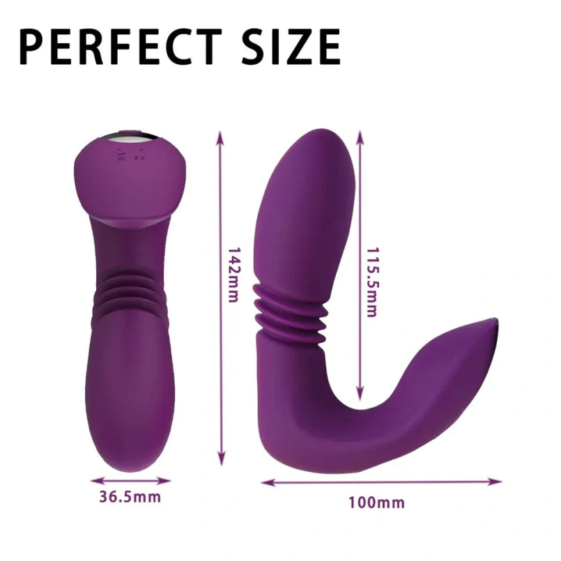 Vibrador Strapon de Empuje y Vibración - Estimulador de Clítoris y Punto G Portátil