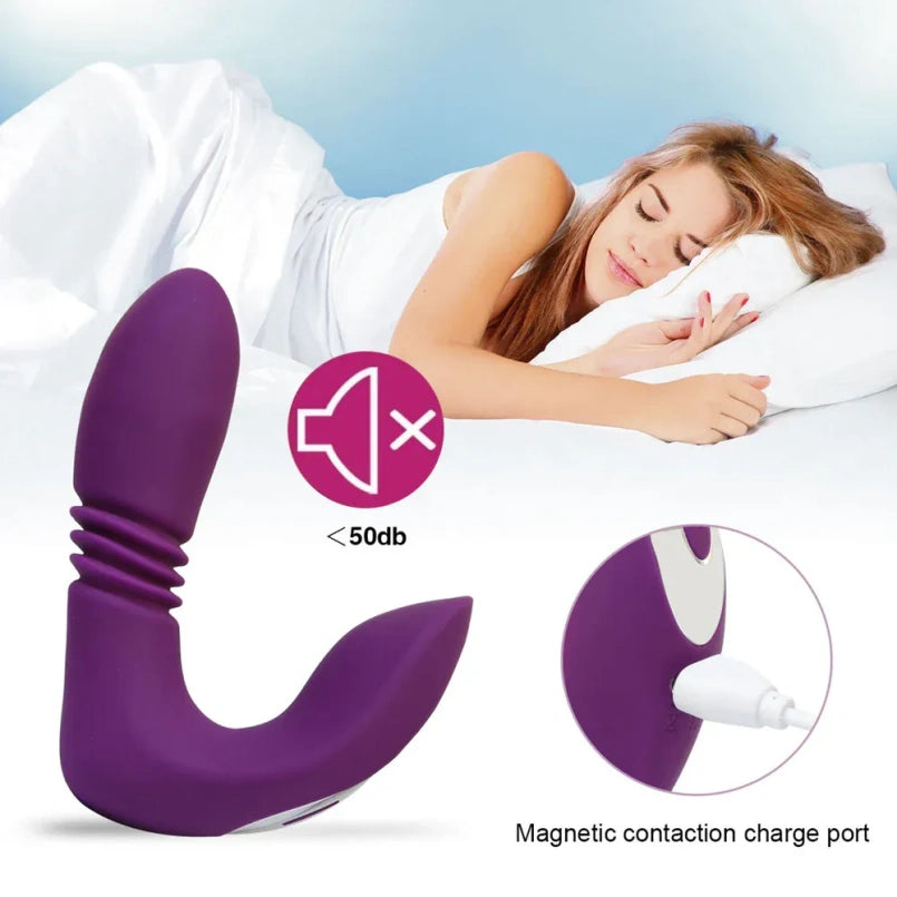Vibrador Strapon de Empuje y Vibración - Estimulador de Clítoris y Punto G Portátil