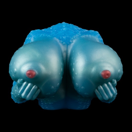 Torso de boneca sexual de fantasia "Besta Azul" - Masturbador de seios com garras para paizuri extremo