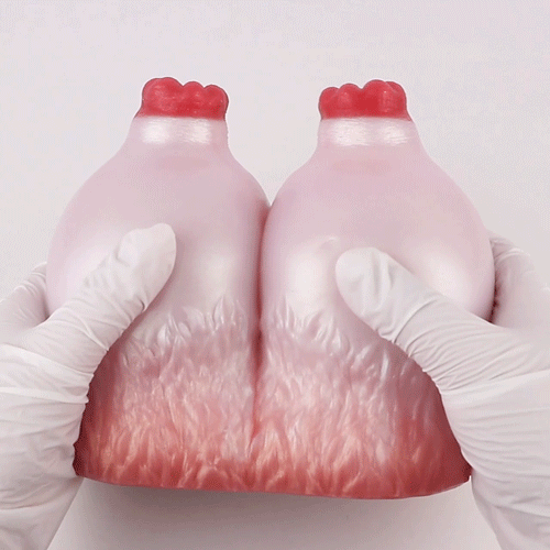 Fantasy Sex Doll "Dairy Cow" - Silicone Masturbator with Double Channel Nipple Plugs