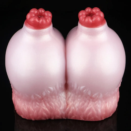 Fantasy Sex Doll "Dairy Cow" - Silicone Masturbator with Double Channel Nipple Plugs