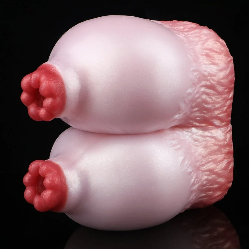 Fantasy Sex Doll "Dairy Cow" - Silicone Masturbator with Double Channel Nipple Plugs